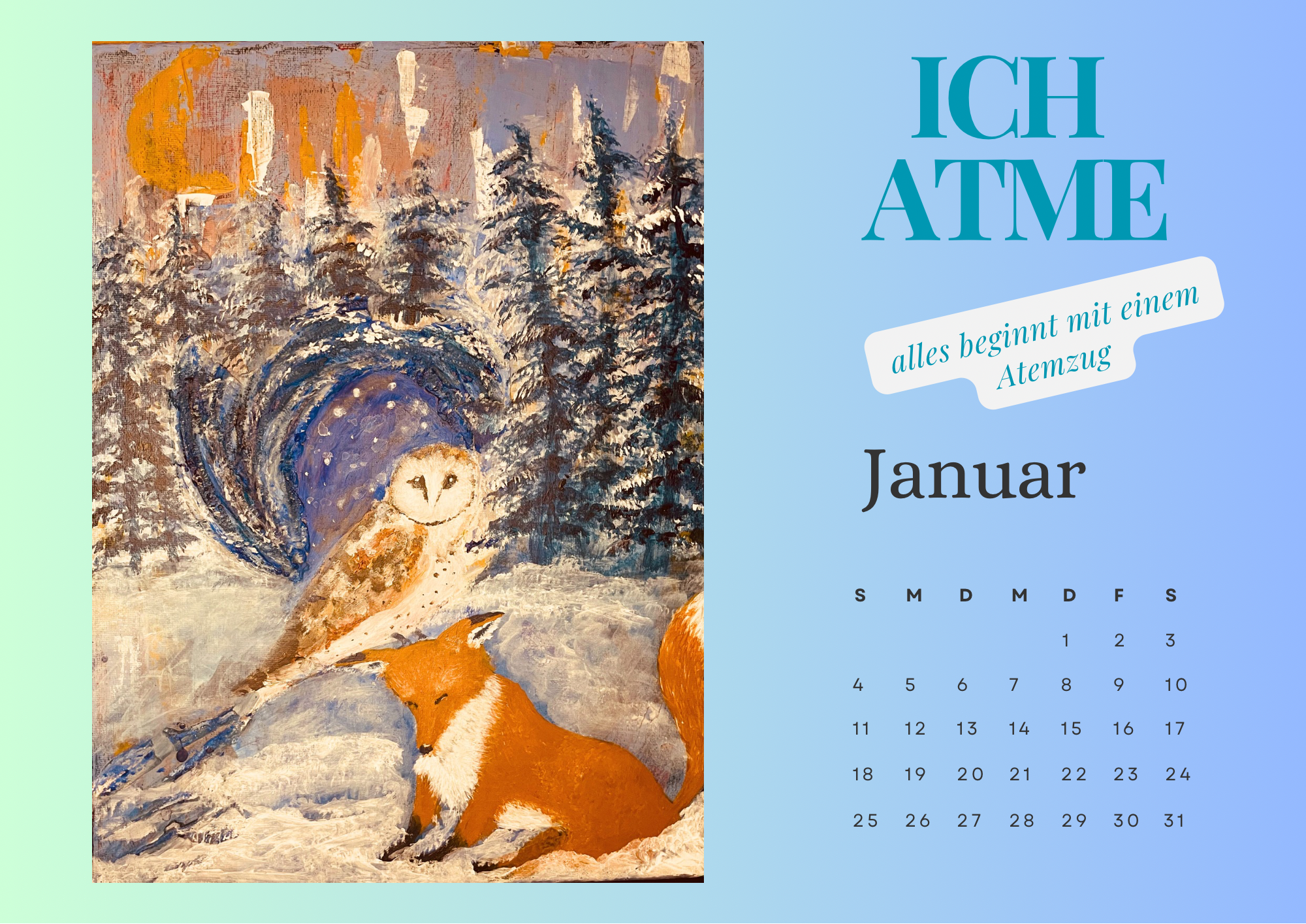 Kunstvolles Jahr 2026 – Werke von EinkehrArt